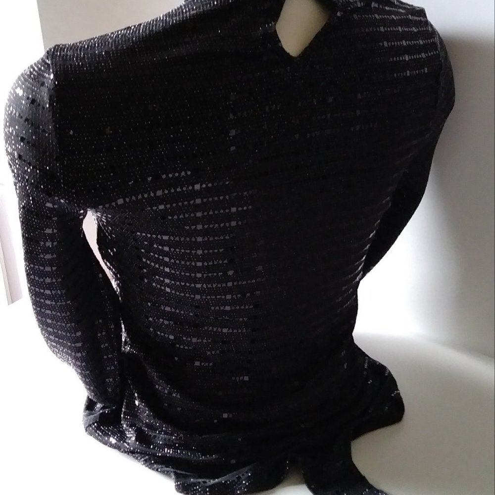 Iris Black Bodysuit Long Sleeve Large - Picture 9 of 16